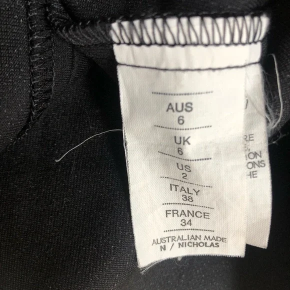 N/Nicholas Off Shoulder Ponte Mini Black Dress 2 - Picture 12 of 16